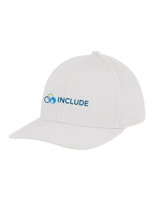 Premium Modern Structured Twill White Snapback Cap w/Include Logo