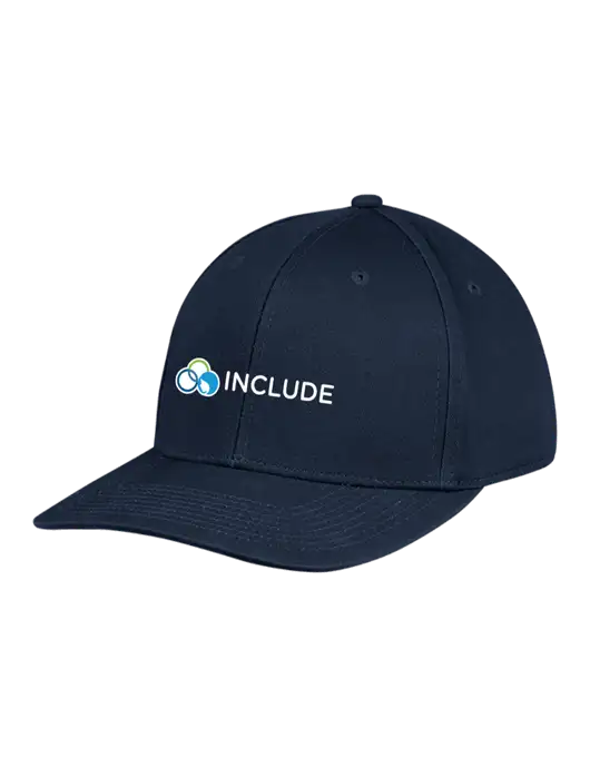 Premium Modern Structured Twill Navy Snapback Cap w/Include Logo