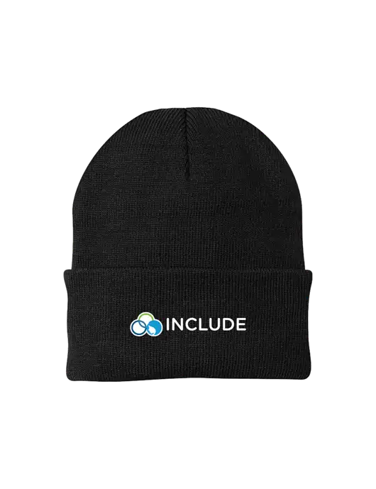 Black Knit Cap w/Include Logo