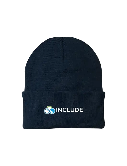 Navy Knit Cap w/Include Logo