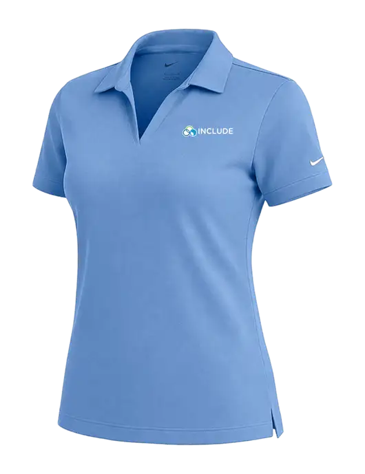 NIKE Carolina Blue Womens Dri-Fit Micro Pique Polo w/Include Logo