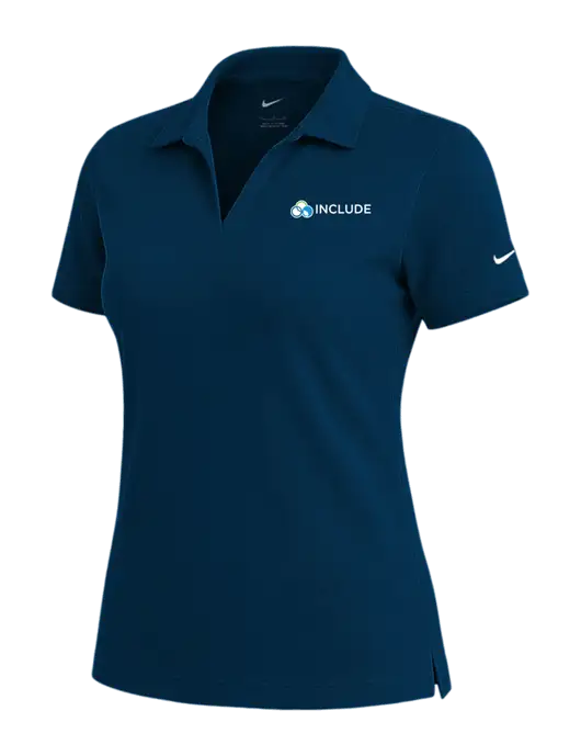 NIKE Navy Womens Dri-Fit Micro Pique Polo w/Include Logo