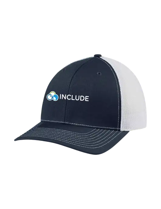 Richardson Adjustable Snapback Original 112 Trucker Cap Navy w/White Mesh w/Include Logo