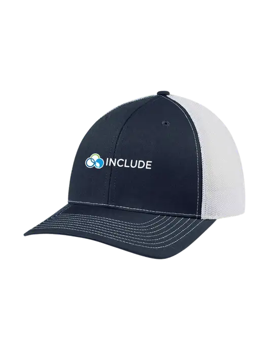 Richardson Adjustable Snapback Original 112 Trucker Cap Navy w/White Mesh w/Include Logo