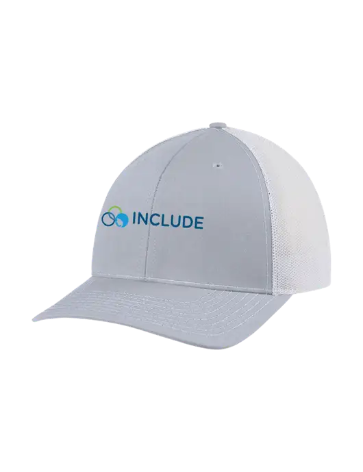 Richardson Adjustable Snapback Original 112 Trucker Cap Light Heather Grey w/White Mesh w/Include Logo