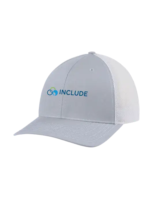 Richardson Adjustable Snapback Original 112 Trucker Cap Light Heather Grey w/White Mesh w/Include Logo