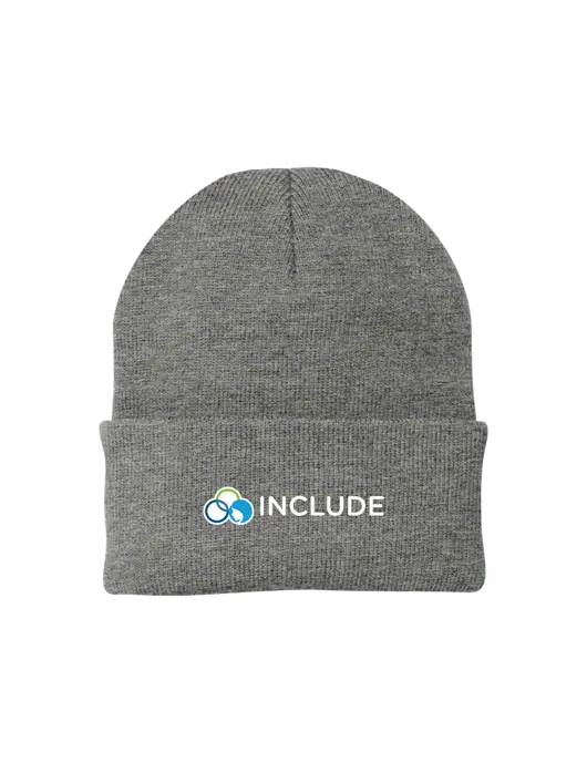 Medium Grey Heather Knit Cap w/Include Logo